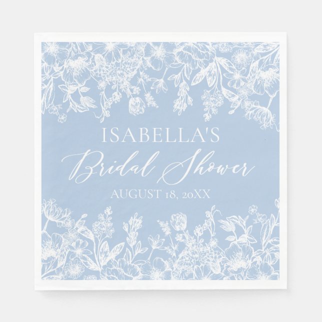 Something Blue Before I do Bridal Shower Napkins (Front)