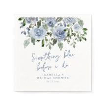 Something Blue before I do bridal shower napkins