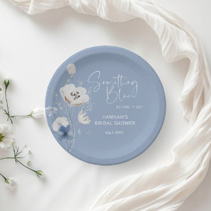 Something Blue Before I Do Bridal Shower Paper Plate