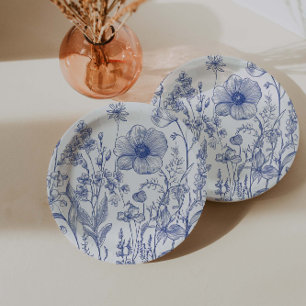 Something Blue Before I Do Bridal Shower Paper Plate