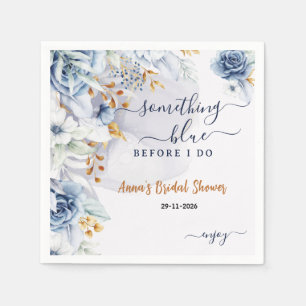 Something Blue Before I Do Bridal Shower Party Napkin