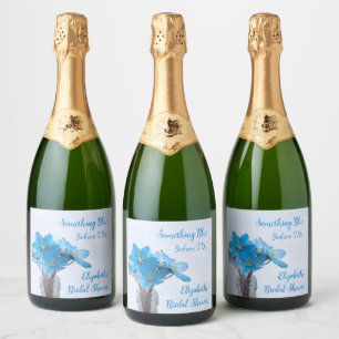 Something Blue Before I Do Bridal Shower Sparkling Wine Label