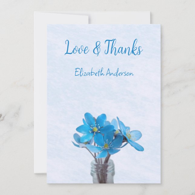 Something Blue Before I Do Bridal Shower Thank You Card (Front)