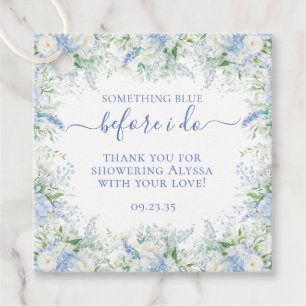 Something Blue Before I Do Bridal Shower Thank You Favour Tags