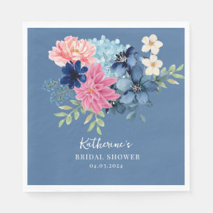 Something blue before i do bridal shower Welcome  Napkin