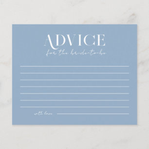 Something Blue Before I Do Bride Advice Card