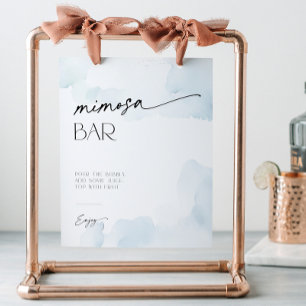 Something Blue before I do Clouds Mimosa Bar Pedestal Sign