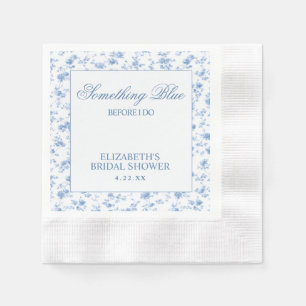 Something Blue Before I Do Elegant Bridal Shower Napkin