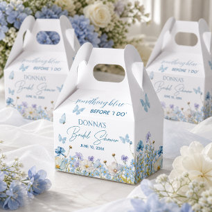 Something Blue before 'I do' Floral Bridal Shower Favor Box