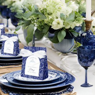 Something Blue Before I Do Floral Bridal Shower Favor Box