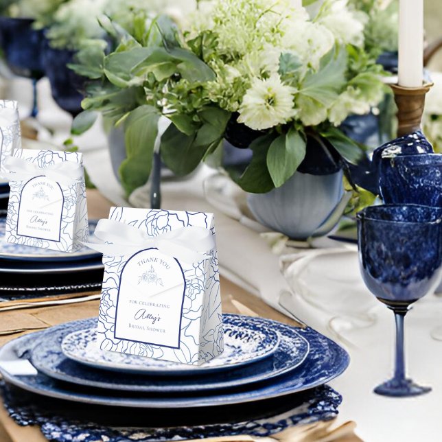 Something Blue Before I Do Floral Bridal Shower Favor Box (Creator Uploaded)