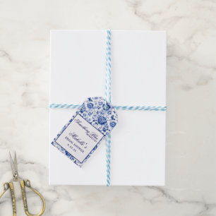 Something Blue Before I Do Floral Bridal Shower  Gift Tags