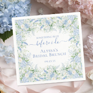 Something Blue Before I Do Floral Bridal Shower Napkin