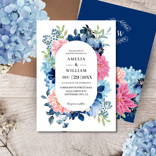 Something blue before i do floral Wedding  Invitation (Creator Uploaded)