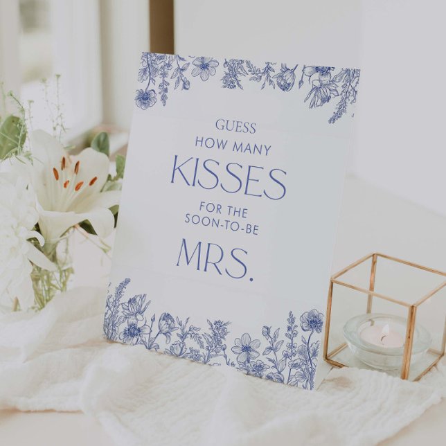 Something Blue Before I do Guess How Many Kisses Pedestal Sign (Creator Uploaded)