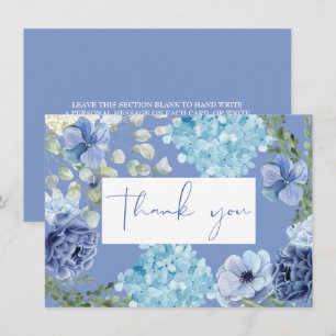 Something blue before i do hydrangea bridal shower thank you card