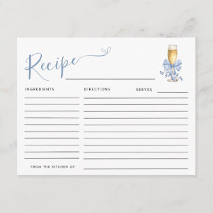 SOMETHING BLUE BEFORE I DO Recipe  Enclosure Card