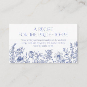 Something Blue Before I Do Recipe for the bride Enclosure Card