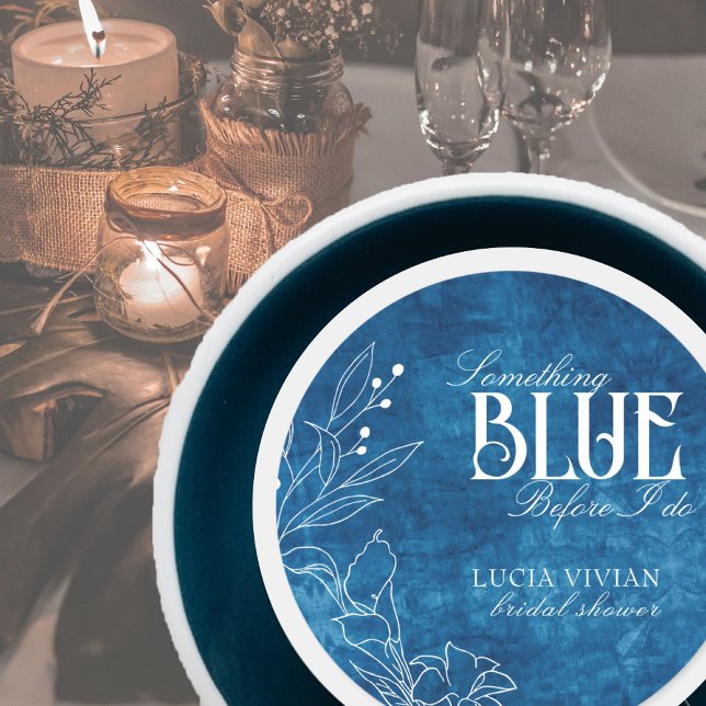 Something Blue Before I do White Floral Classic Round Sticker (Creator Uploaded)