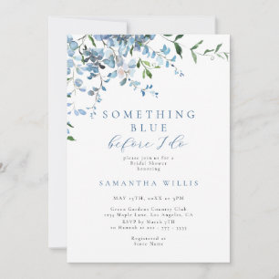 Something Blue Before I Do Wisteria Bridal Shower Invitation