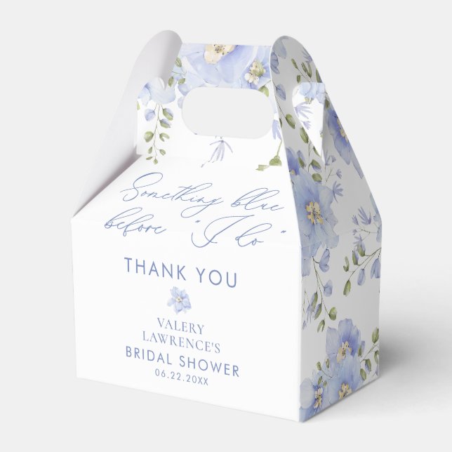 Something Blue Bfore I Do Bridal Shower Favor Box (Front Side)