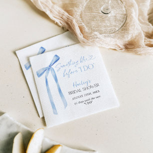 Something Blue Bow Bridal Shower Brunch Guest Book