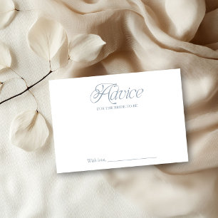 Something Blue Bridal Shower Advice Card