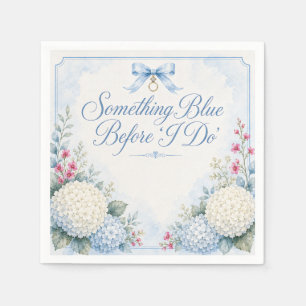 Something Blue Bridal Shower Blue Hydrangea Napkin