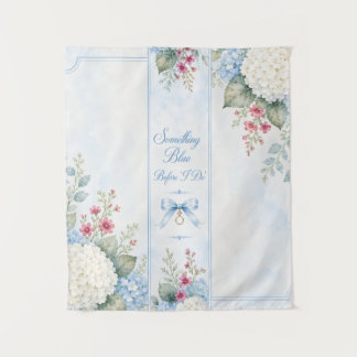 something blue bridal shower candle favour tapestry