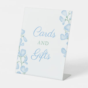 Something Blue Bridal Shower Cards And Gifts Pedestal Sign