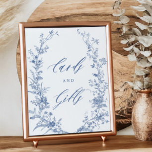 Something Blue Bridal Shower Cards and Gifts Sign