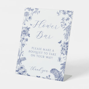 Something Blue Bridal Shower Flower Bar Sign