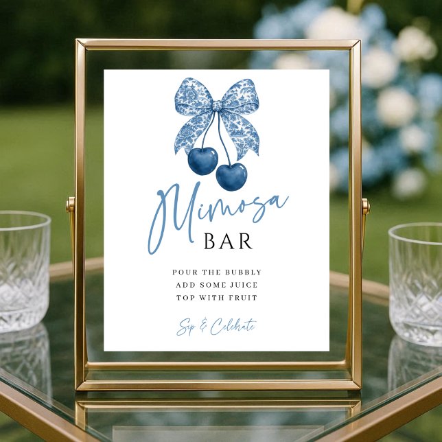 Something Blue Bridal Shower Mimosa Bar Sign (Creator Uploaded)