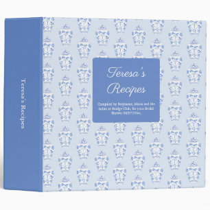 Something Blue Bridal Shower Recipe Binder