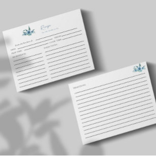 Something Blue Bridal Shower Recipe Floral