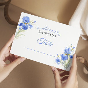 Something Blue Bridal Shower Table Place Card