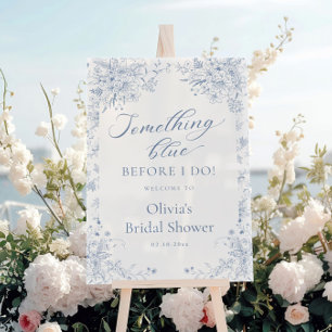 Something Blue Bridal Shower Welcome  Acrylic Sign