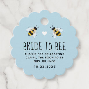 Something Blue Bride to Bee Honey Shower Favour Ta Tags