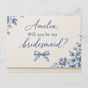 Something Blue Bridesmaid Proposal Card - Will You