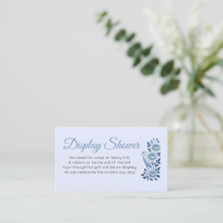 Something Blue Chinoiserie Bridal Shower  Enclosure Card