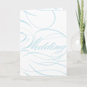 Something Blue Christian Swirls Bi-fold Wedding Invitation