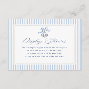 Something Blue Christmas Bridal Display Shower Enclosure Card