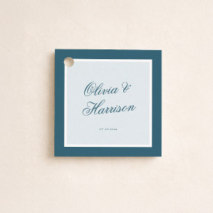 Something Blue Coastal Old Money Wedding Favour Ta Tags