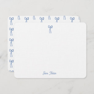 Something Blue Coquette Bow Bridal Custom Card