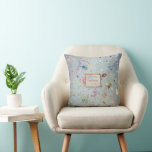 Something Blue Elegant Wildflower Mr and Mrs  Throw Pillow<br><div class="desc">Enhance your wedding décor with the Something Blue Elegant Wildflower Wedding Keepsake Mr. and Mrs. Throw Pillow. Adorned with watercolor wildflowers on a serene blue background, this pillow brings a floral boho chic and bohemian touch to your seating arrangements and home décor. Part of the Something Blue Wildflower Wedding collection,...</div>