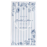 Something Blue Favor Bags Bridal Shower Gift Wrap<br><div class="desc">Send your guests home from your "something blue" bridal shower with a custom favor bag featuring classic chambray stripes and navy floral line art.</div>