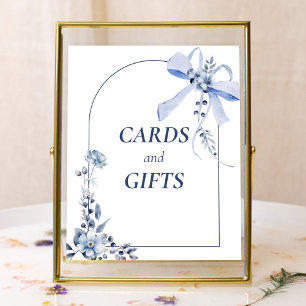 Something Blue Floral Bow Arch Cards & Gifts Poste Poster