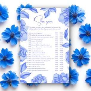 Something blue floral Bridal shower Shoe game
