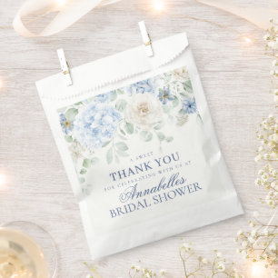 Something Blue Floral Hydrangea Bridal Dessert Favour Bag
