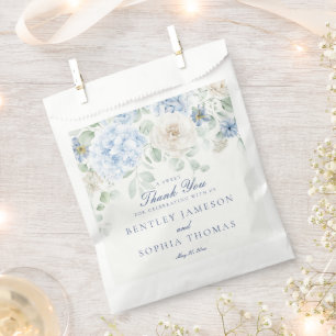 Something Blue Floral Hydrangea Wedding Dessert Favour Bag